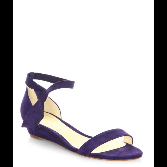 Alexandre Birman Clarita Sandals Blue Suede Bow,All Products : American Fashion Style Bags On Sale